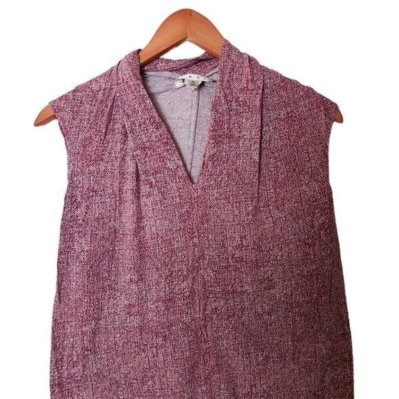 Cabi‎ Raspberry Knit Print V Neck Business Tee Top size M Medium - Picture 5 of 12
